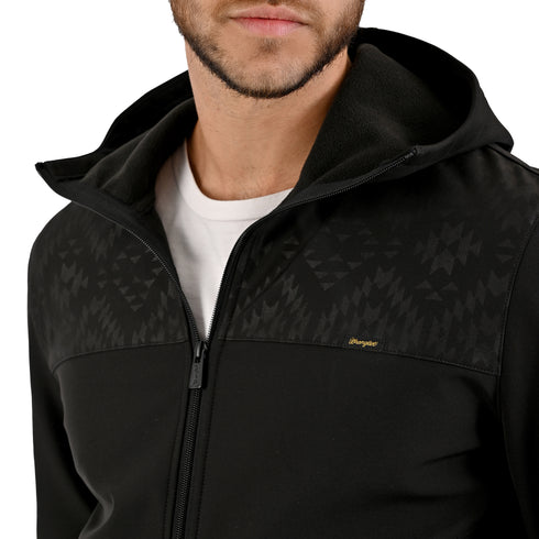WRANGLER Chamarra negra Outdoor para Caballero con Capucha.